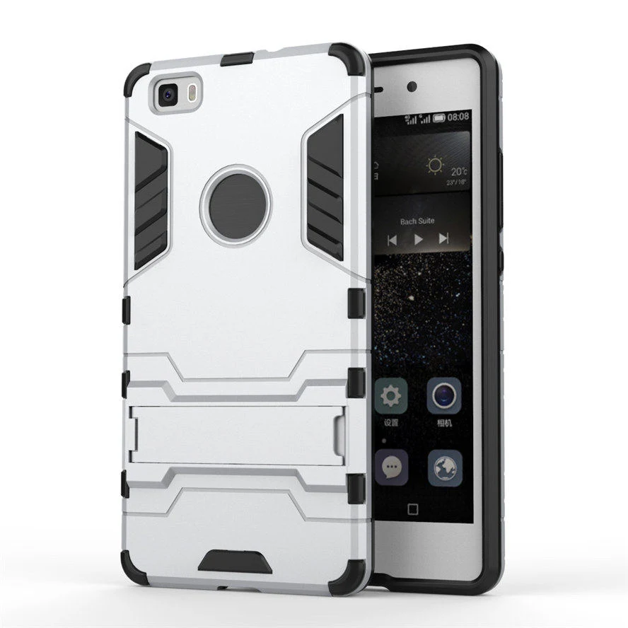 

Soft TPU+PC Hybrid Shockproof Armor Cover for Huawei P8 lite Case 2016 Full Protection Coque Fundas for Huawei P8 lite Cover P30
