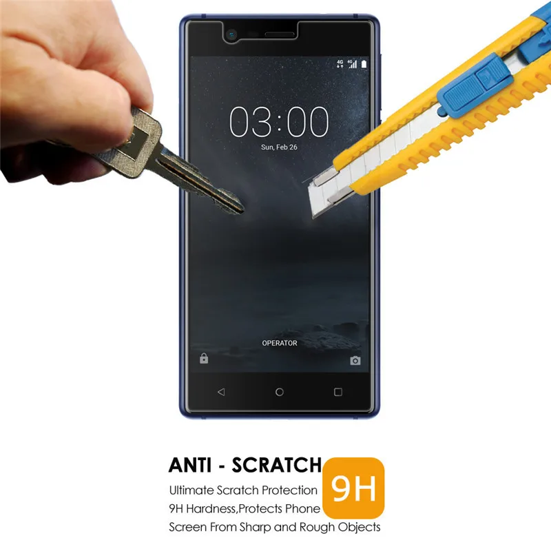 Защитное стекло для Nokia 3 закаленное 9H защитная пленка телефона TA 1020 1032 2 шт.|screen
