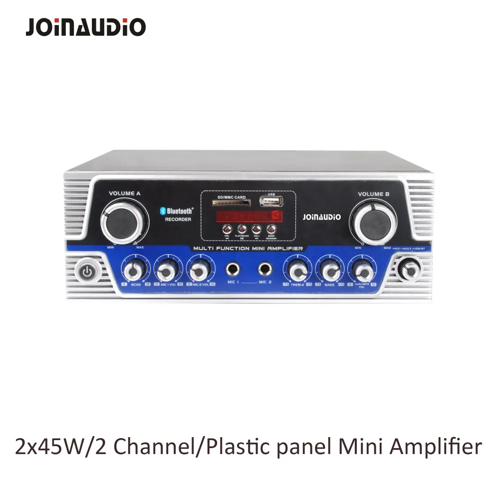 JOINAUDIO Новый мини усилитель 2x45W пластиковая панель с трансформатором|Аудиосистемы