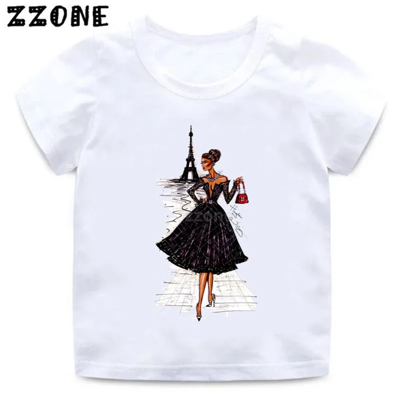 

Boys/Girls Vintage Vogue Paris Black Print T shirt Kids Fashion Casual Clothes Children Summer Short Sleeve Baby T-shirt,HKP5274
