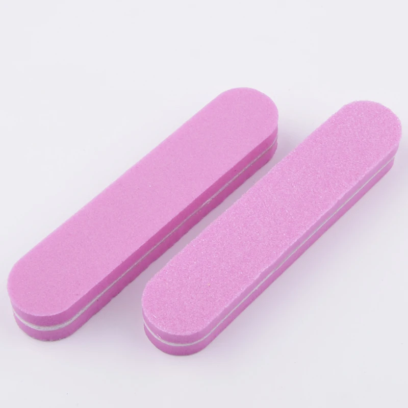 

10Pcs/lot Mini Nail File Pink limas para Manicura 100/180 lime a ongle Professionel Manicure Tools 9*2CM Nail Acessorios Set