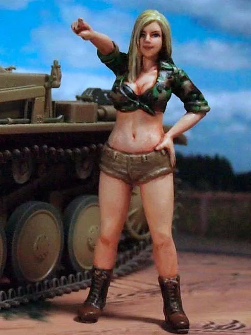 

Resin Figure Kit Female Army Soldier Model Kit