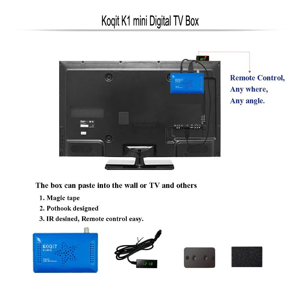 Koqit K1 Маленький цифровой телевизор коробка DVB-S2 HD приемное устройство спутниковый приемник FTA ТВ тюнер DVB S2 Cline декодер wifi Youtube CS USB Запись