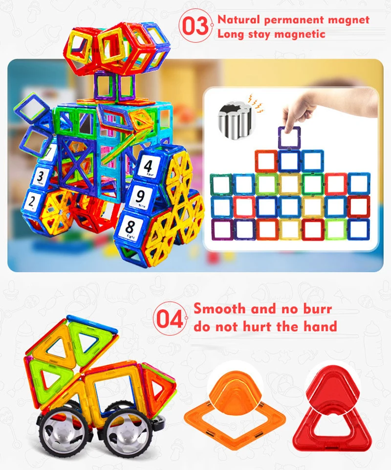 Magnetic piece building blocks 64 piece (2)