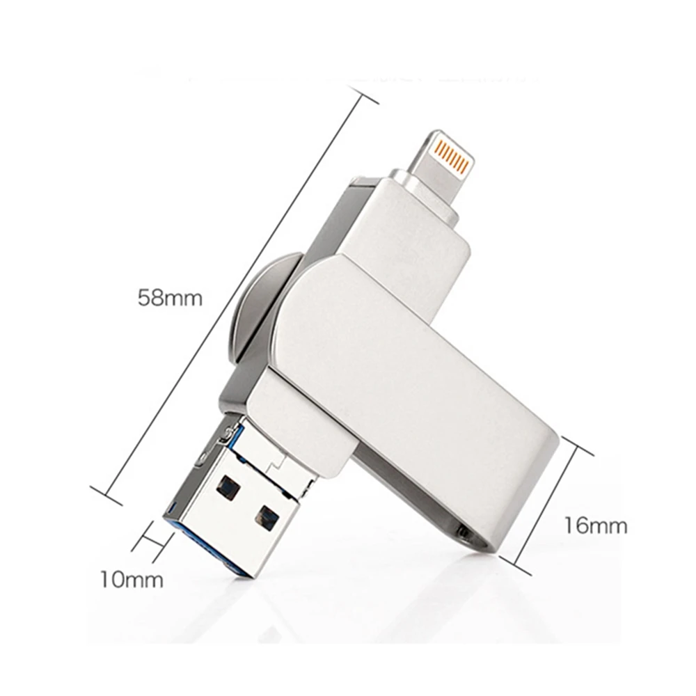 3 in 1 Flash Drive 128 GB USB 3 0 Storage Memory Stick Pen Flash Drive 3
