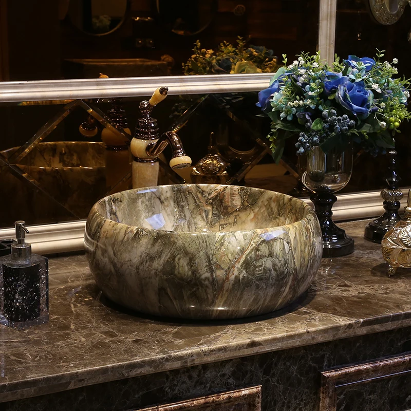 Ceramic Painting wash basin China Painting wash basin Bathroom vessel