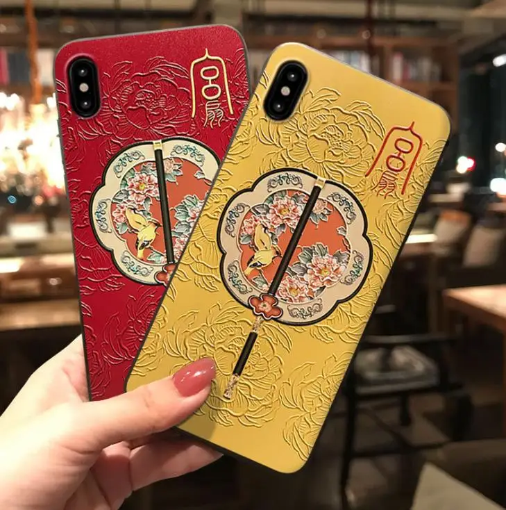 

DOYAEL Cute 3D Emboss Cartoon Patterned Phone Case For iphone 8 Plus Cases Soft Silicone Cover Coque