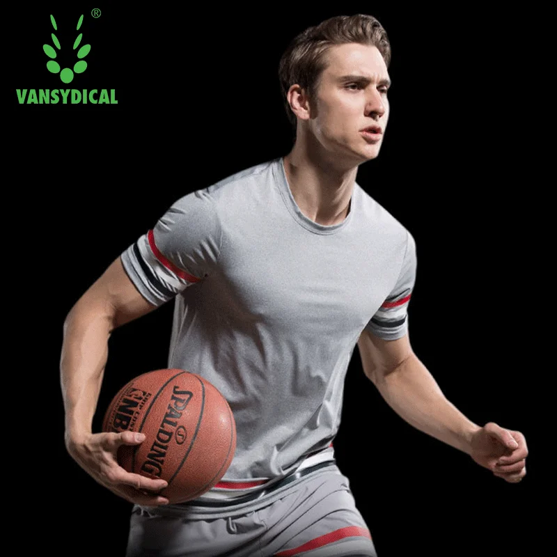 Vansydical спортивная рубашка мужская баскетбольная тренировочная одежда фитнес бег