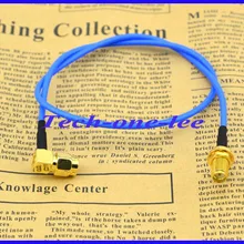 10 шт./партия SMA вилка правый угол SMA для женщин Кабельный разъем с уплотнением Разъем соединительный кабель синий RG316 длина 40 см;