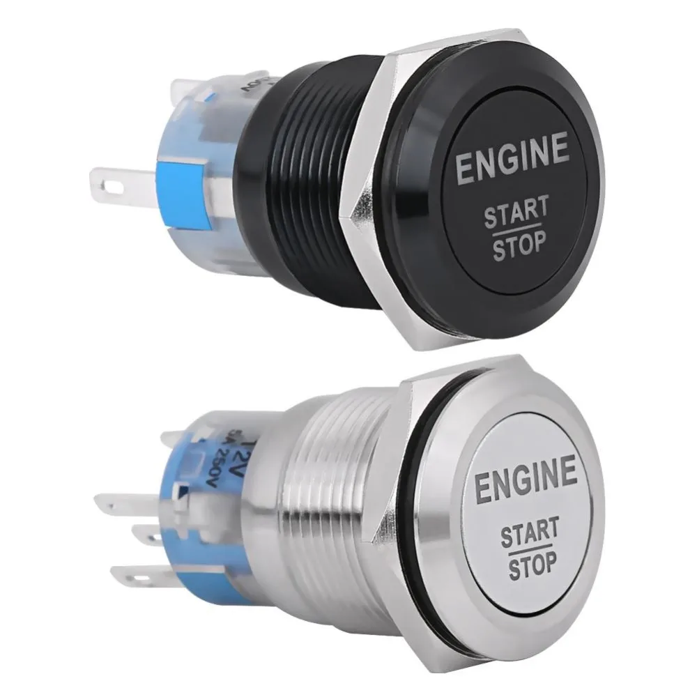 

Car Engine Start Push Button Switch Ignition Starter Start Button Switch Replacement Enginee Start 12V Waterproof