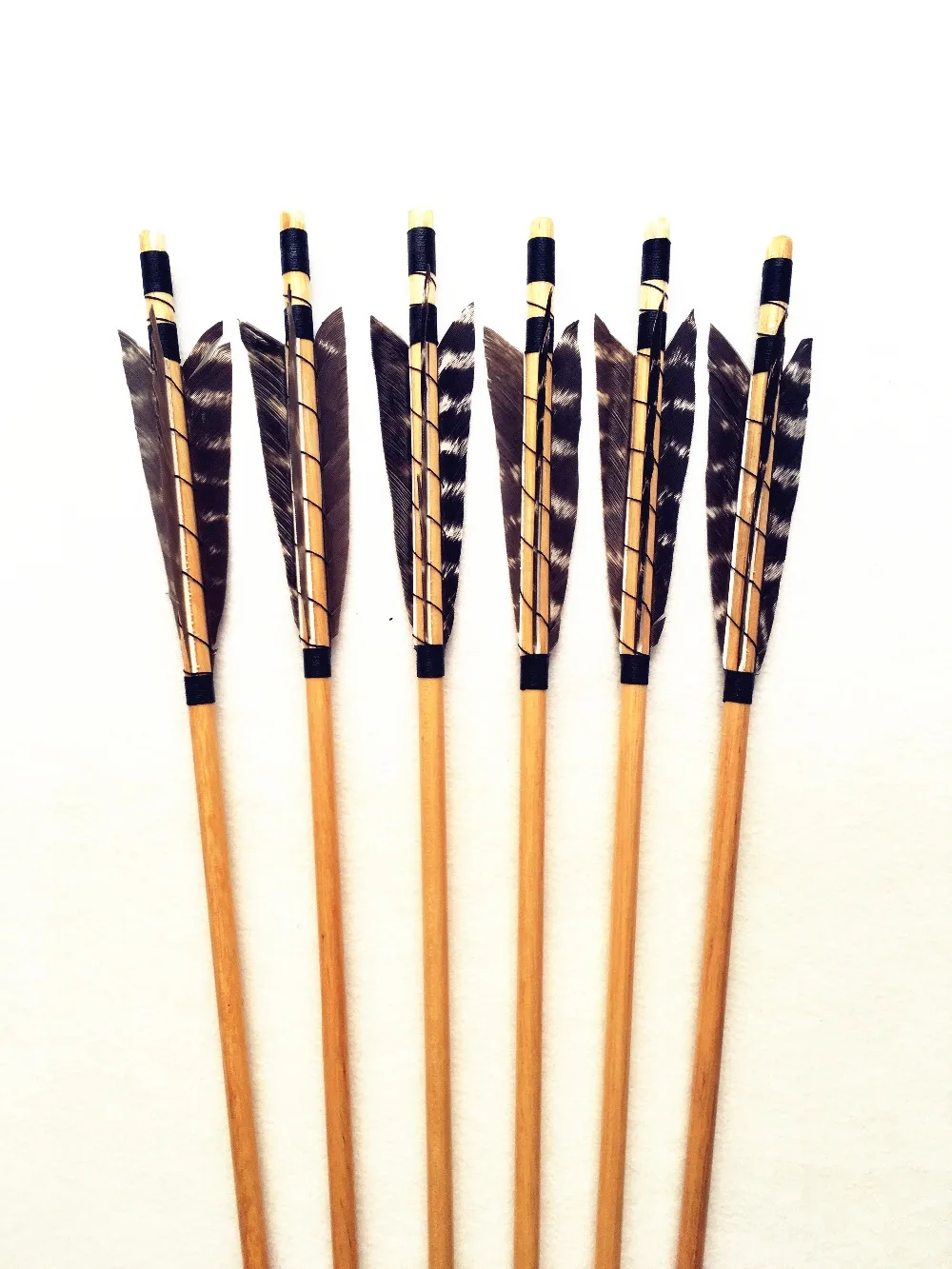Buy 12PK Handmade Wooden Arrows Eagle Turkey Feather