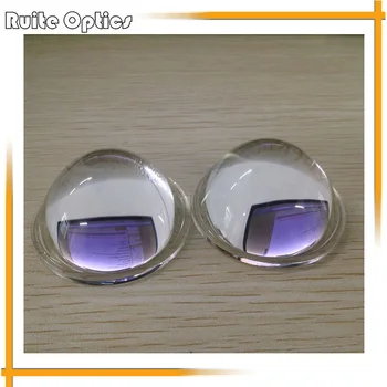 

2PCS 49.2mm Aspheric Desgin Focal Length Plano LED Convex Optical Glass Lens Focus 24mm