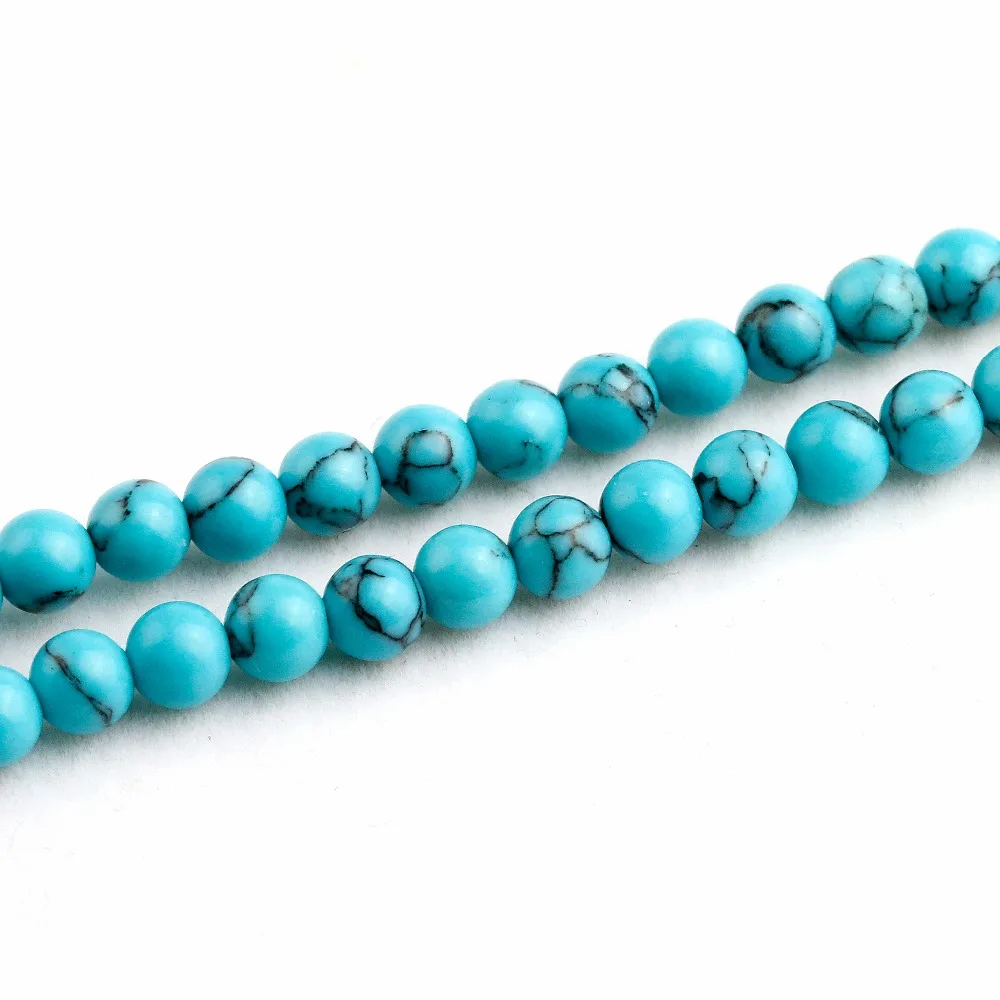 Йога синий Howlite камень для мужчин 6 мм 108 Бусины Strand браслеты Лотос Будда Мала Браслет для женщин ювелирные изделия подарок