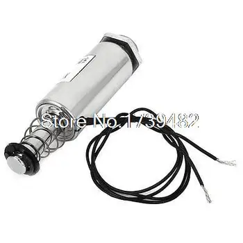

DC 24V 16mm Pull Type Tubular Solenoid Electromagnet w Spring Return
