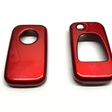 Треугольная клавиатура дистанционный флип ключ защитный чехол глянцевый металлический красный цвет для Mercedes Benz