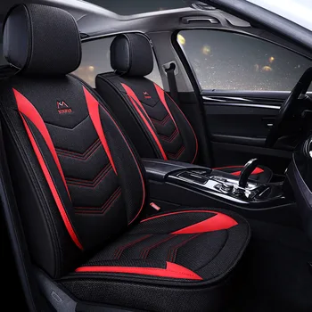 

Accessories Car Seat Covers Fiber Flax Seat Cover Automobiles Universal Auto Interior Cushion Four Season Protect Set Chair Mat