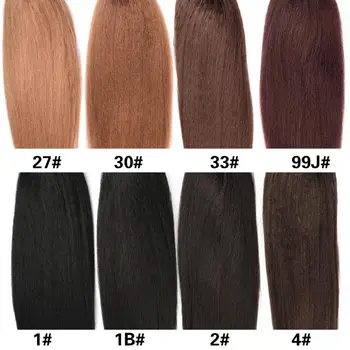 Lydia Heat Resistant Synthetic 30 Inch Kinky Straight Hair With Two Plastic Combs Ponytail Extensions All Colors Available 6