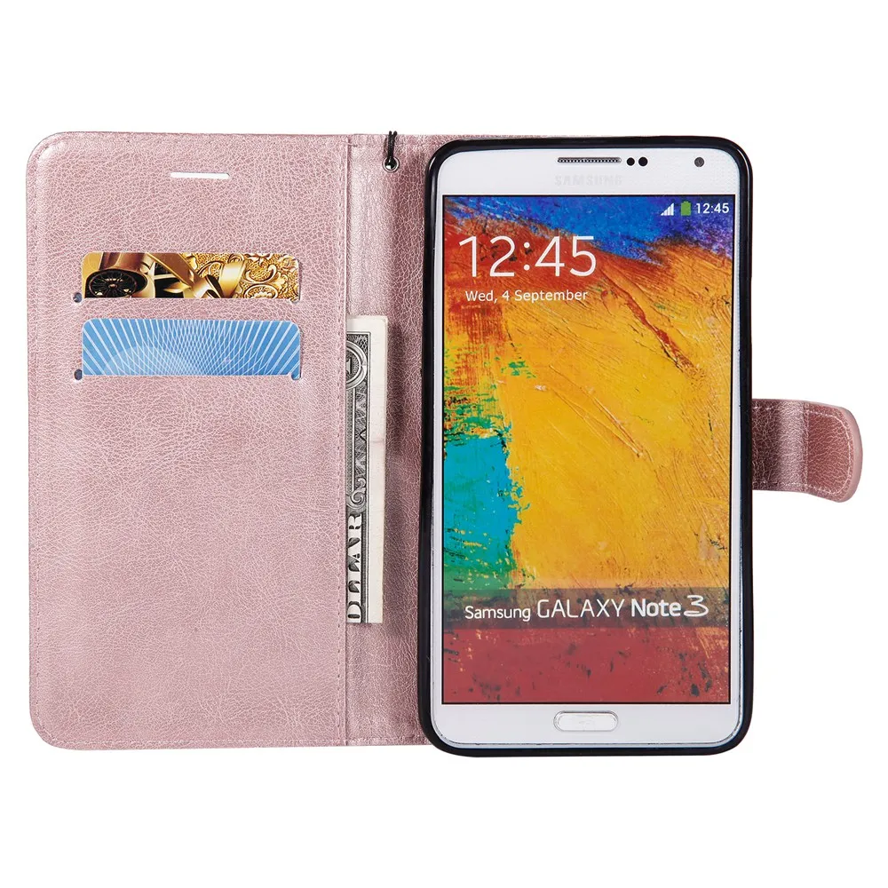 Чехол кошелек для Samsung Galaxy NOTE 3 N900 SM N9005 кожаный чехол книжка телефона N900X N900A N9009V