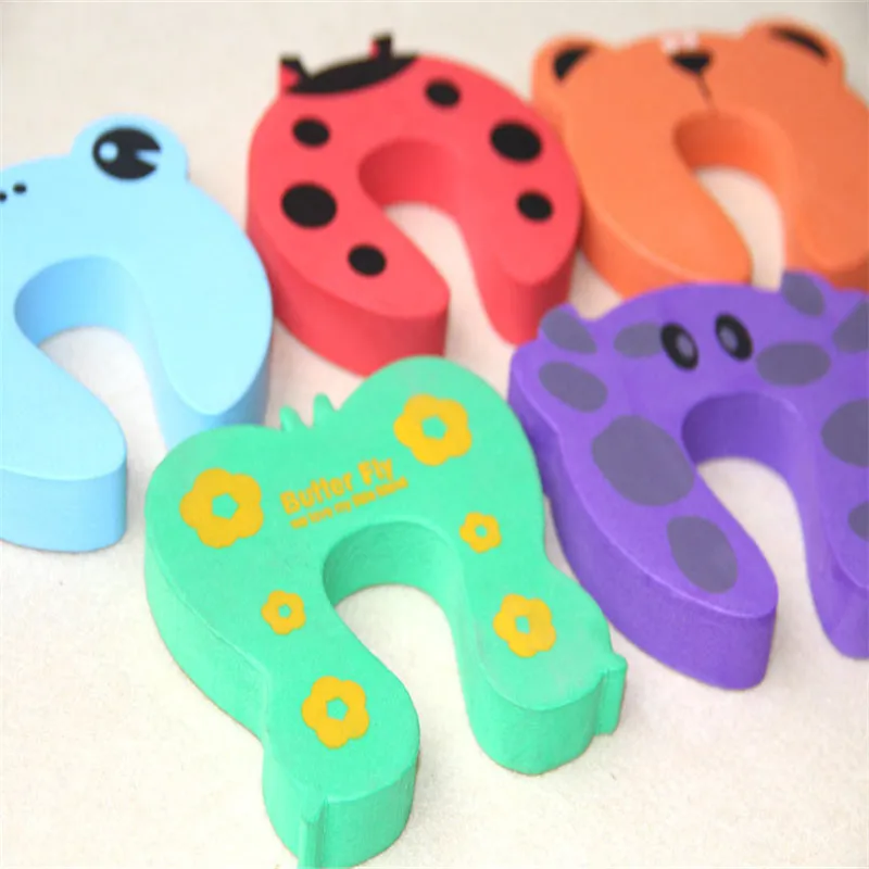 5pcs Kids Cartoon Door Stoper Child Safety Guard Finger Protect Baby Animal Jammer Infant Baby Helper Safety Protector Doorway