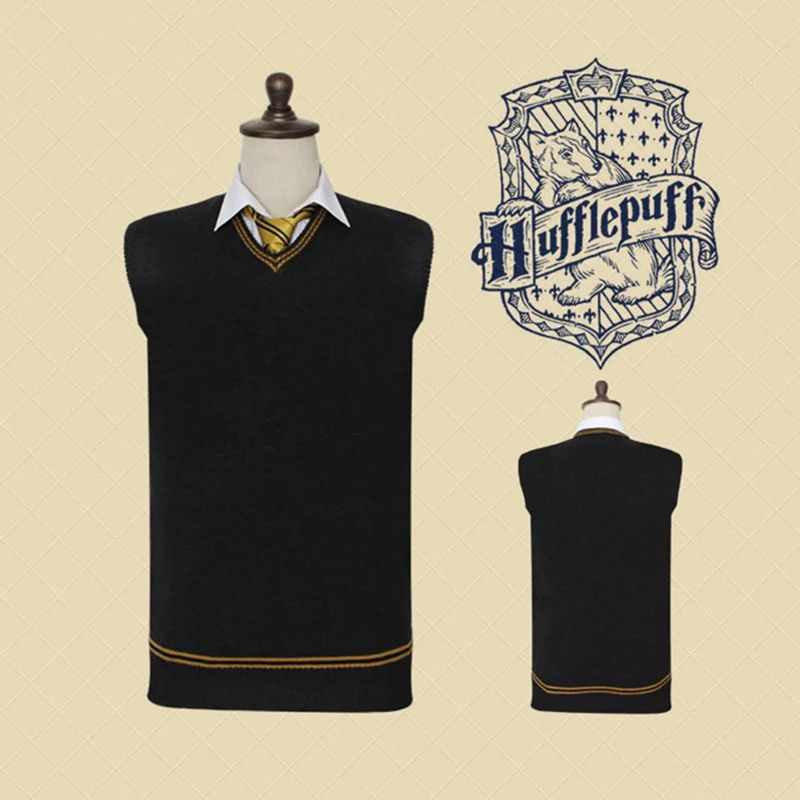 Gryffindor Slytherin Ravenclaw Hufflepuff, свитер, жилет, карнавальный костюм, для взрослых, вечерние, аниме, фильм, жилет, Топ для женщин и мужчин