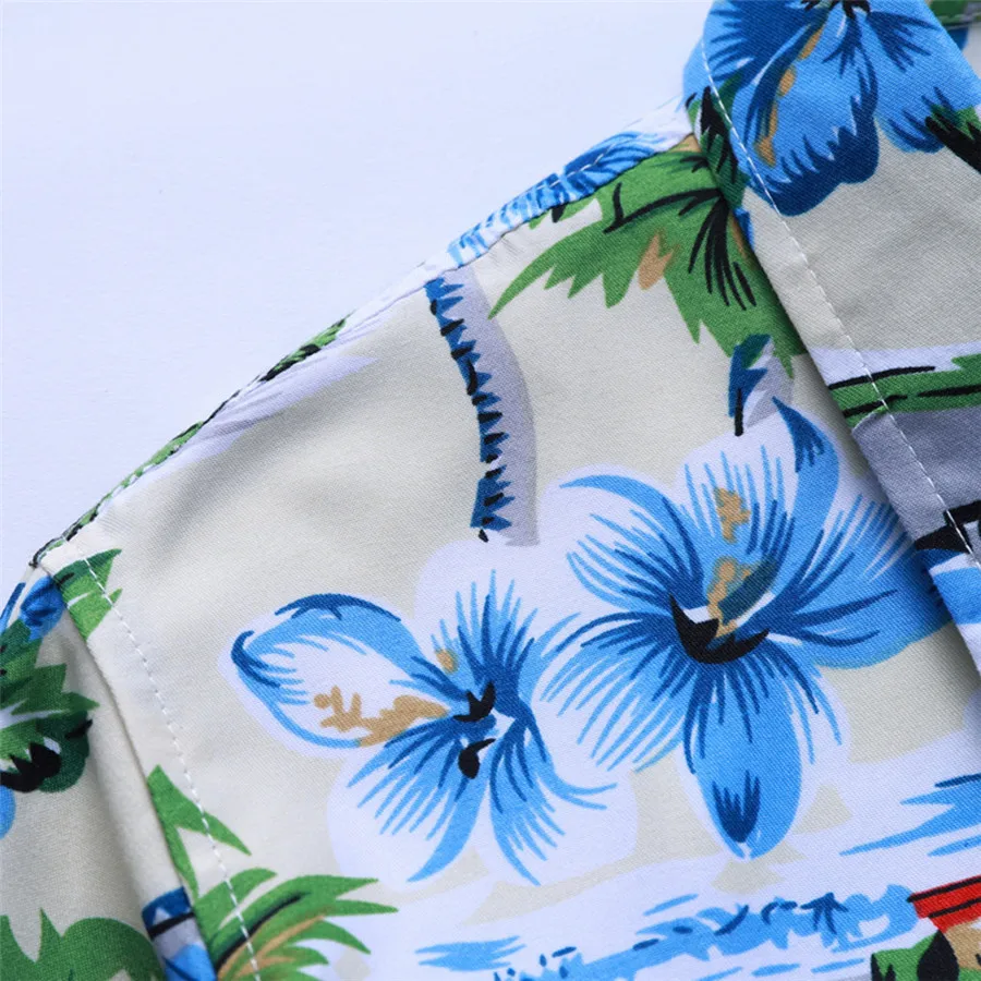 2019 men's casual cycling jersey retro Hawaiian style printed long-sleeved shirt comfortable riding sports shirt 40J15 (12)