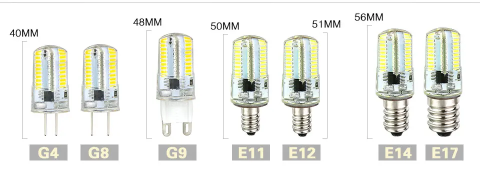 LED Lamp G9 G8 G4 LED Bulb Candle Light E14 E12 E11 E17 220V 110V Spotlight  (7)