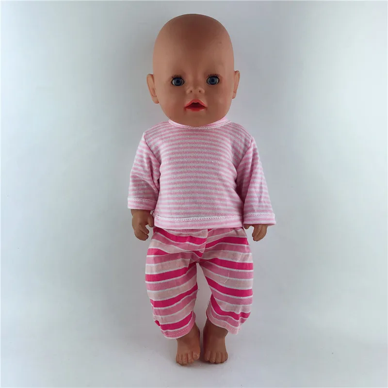 

1 piece Pink suit Wear for 43cm Baby new born Doll clothes, Children best Birthday Gift