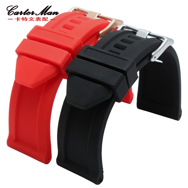 

For Diesel hight quality waterproof sport rubber straps fit DZ4427 DZT2006 DZ7257 DZ7334 24 26mm with metal buckle watchband