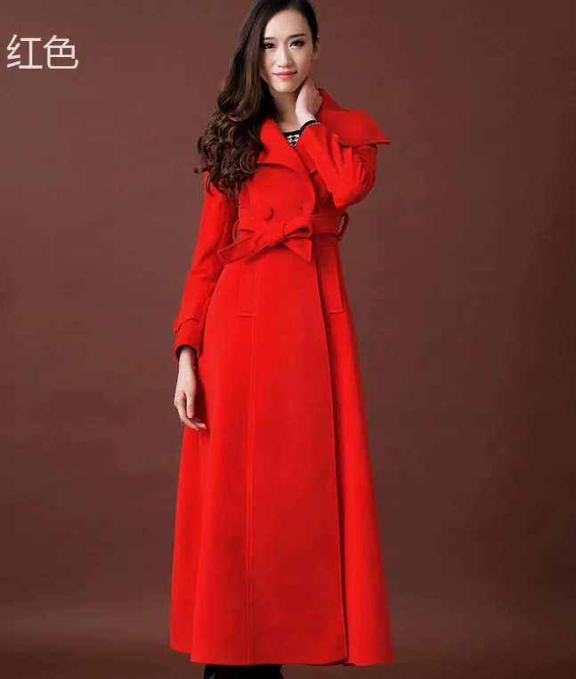 Buy Clearance ! Autumn Winter women's wool Long trench