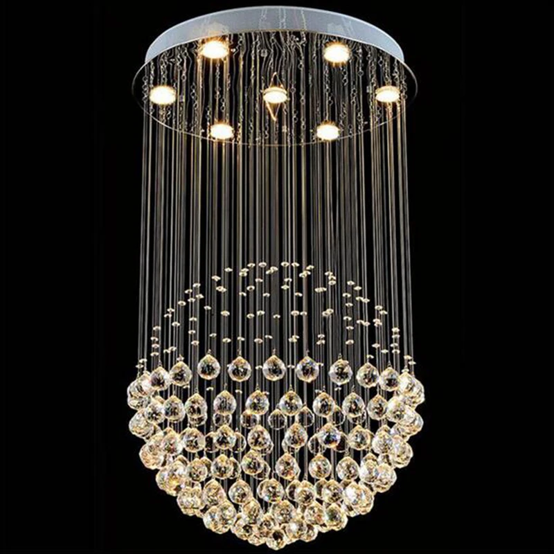

Globular LED Round Illumination Crystal Chandelier Luxury Design for Deco Interior Dining Room Living Room Hotel Bar Study