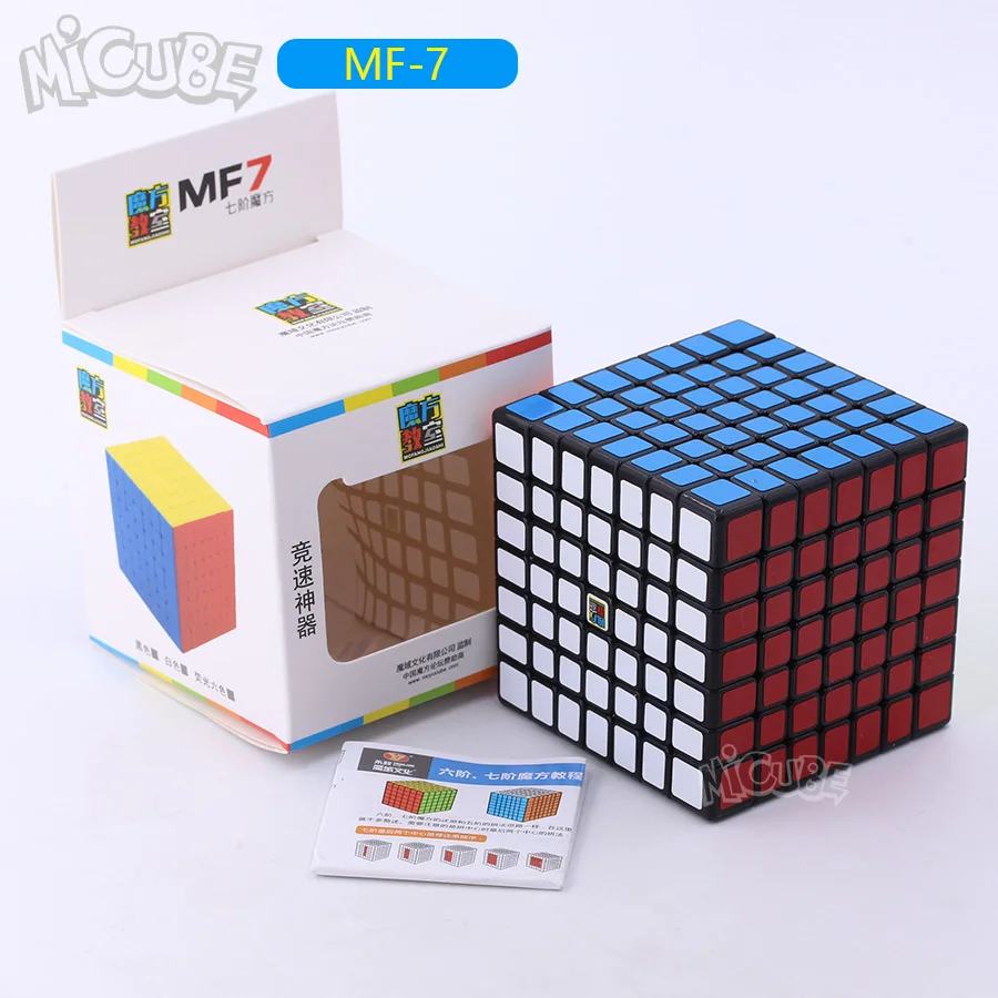 MofangJiaoshi MF7 7x7x7 куб скорость 7 слоев черный стикер Нео головоломка 7x7 Cubo Magico 7*7*7 обучающие игрушки для детей - Цвет: Black