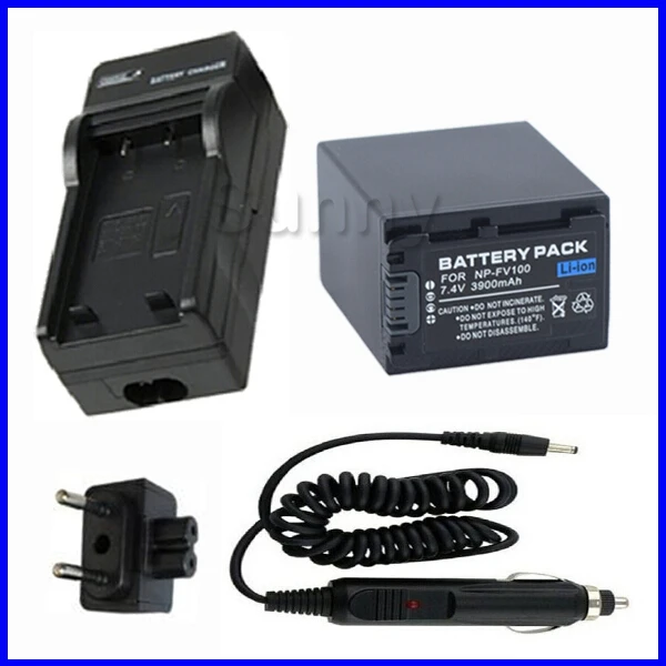 

NP-FV100 Battery + Charger For Handycam HDR-CX560VE, HDR-CX570E, HDR-CX580VE, HDR-CX690E, HDR-CX700VE, HDR-CX720VE, HDR-CX730E