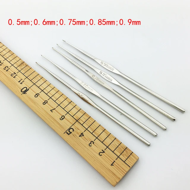 0.5mm 0.75mm 1mm Crochet Needles For Hair Dreadlock Needle Tool For Braid  Craft Hot Selling Crochet Hook For Dreadlocks