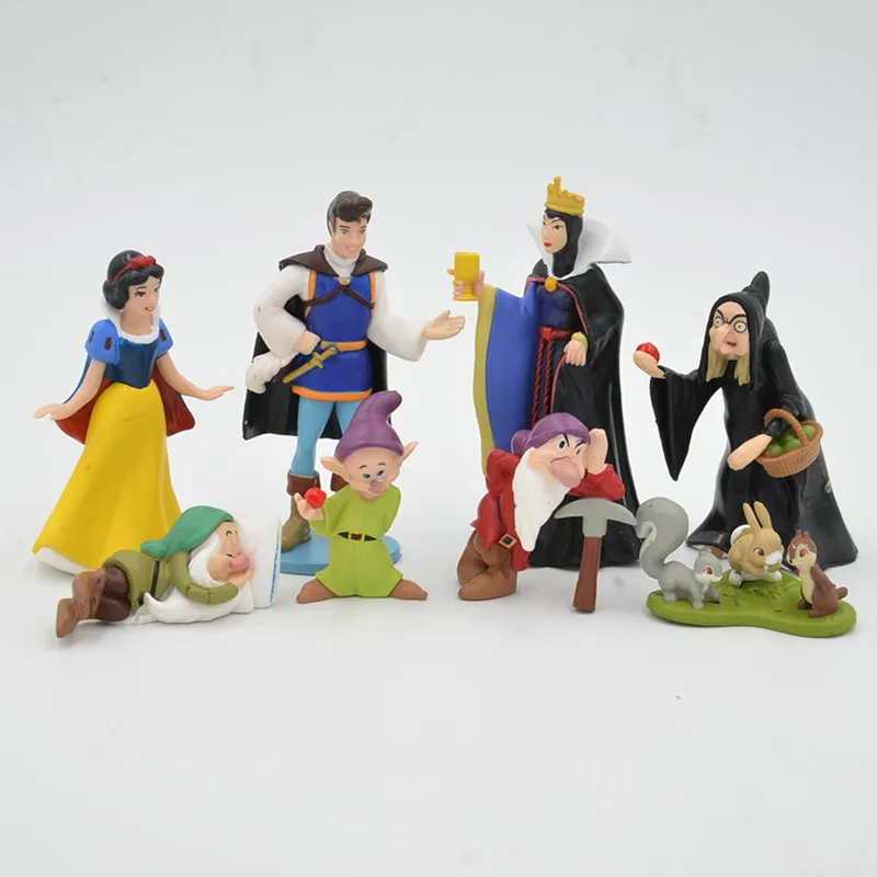 

Disney 8pcs/Lot 3-8cm Cute Princess Snow White And The Seven Dwarfs Witch PVC Action Figures Model Dolls Toys For Children Gifts