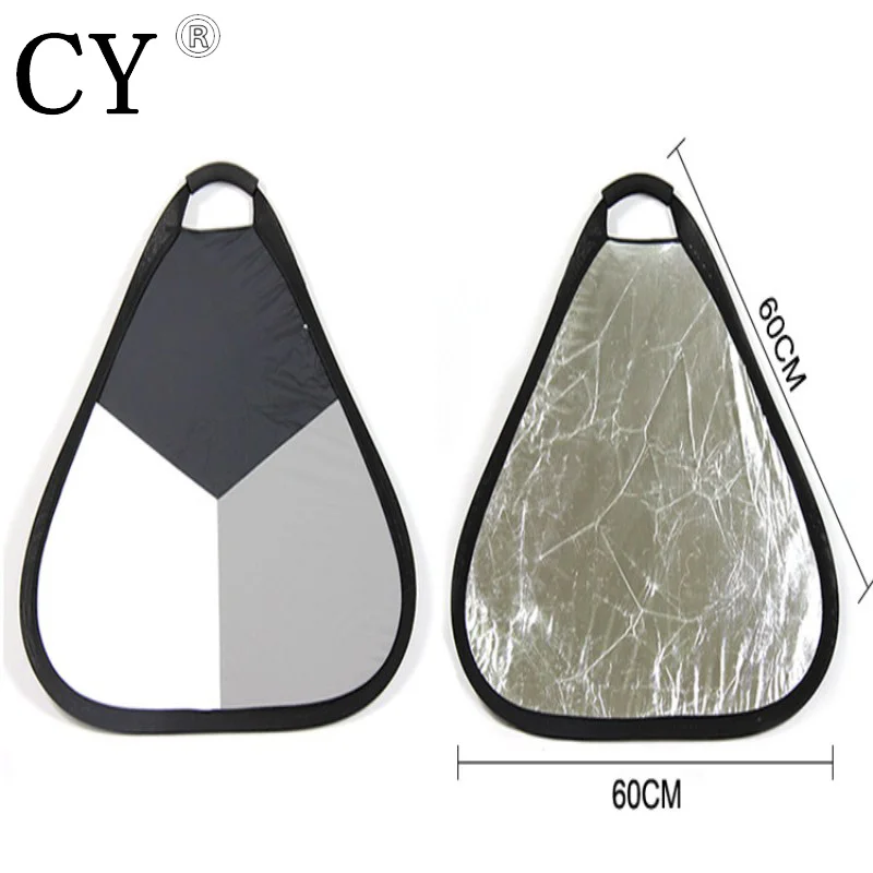

Lightupfoto new 3 colors triangle refletor disc 60*60cm portable wihte balance adjustable studio reflector D2920