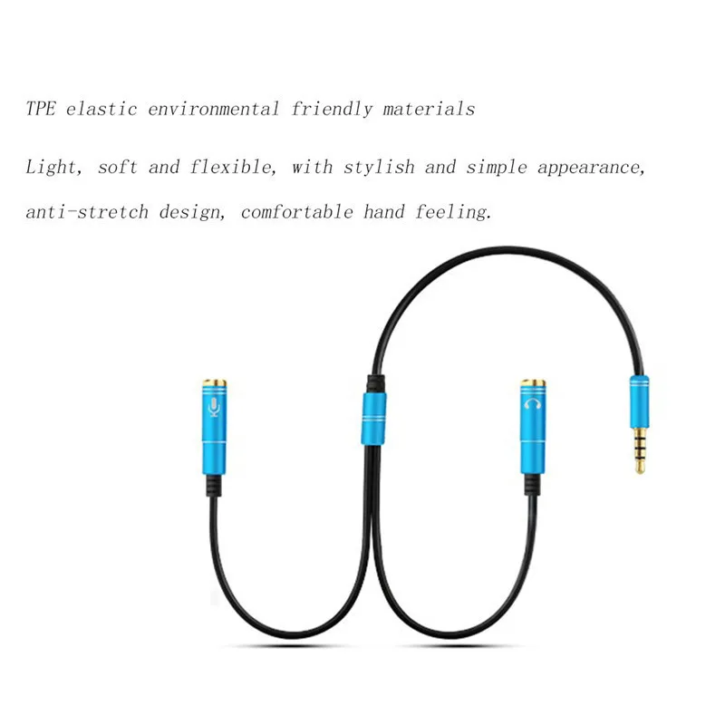 3,5 мм микрофон+ сплиттер для наушников аудио кабель 3,5 мм сплитт Aux кабель Шнур для компьютера микрофон сотовый телефон сплиттер для наушников