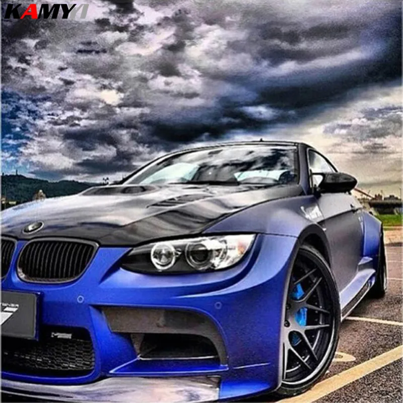 

5D diy diamond Painting 3D diamond painting full square/round rhinestones blue car diamond painting embroidery