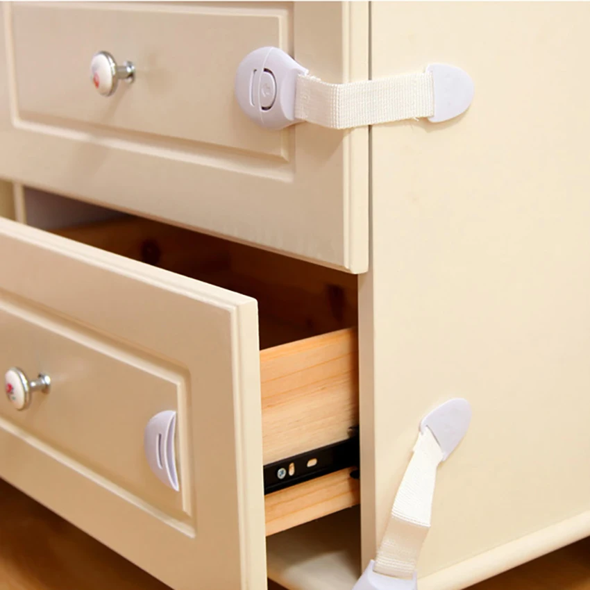 

1pc Drawer Door Cabinet Cupboard Toilet Safety Locks Baby Kids Safety Care Plastic Locks Security Protector