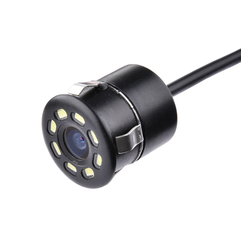 18.5mm Auto Backup Parcheggio Della Macchina Fotografica 8 LED HD Immagine a Colori Reverse Vista Posteriore Telecamere Con Visione Notturna Impermeabile Con linea di parcheggio