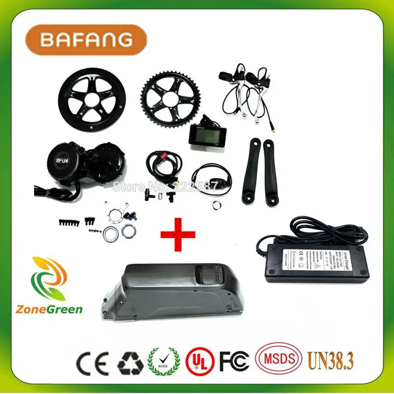 

48v 500w 8fun/bafang motor C961 LCD BBS-02 New design for the controller crank Motor ebike kits+48v 11ah for LG battery