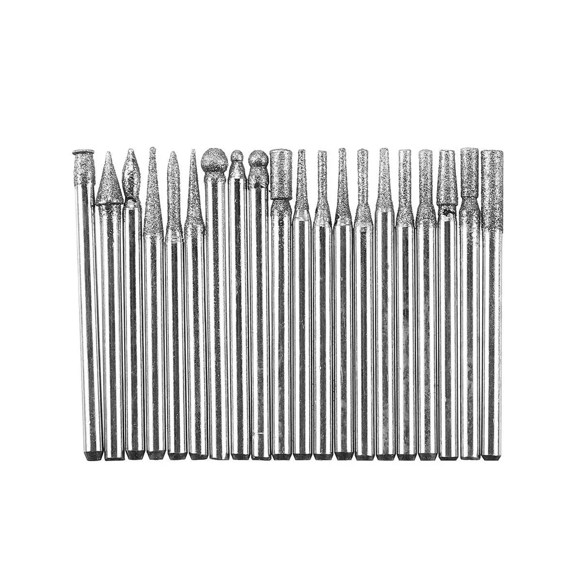 

20Pcs/Set Diamond Cutting Head Grinding Head Engraving Needle Grinding Polish Machine Parts Dremel Rotary Carving Polishing