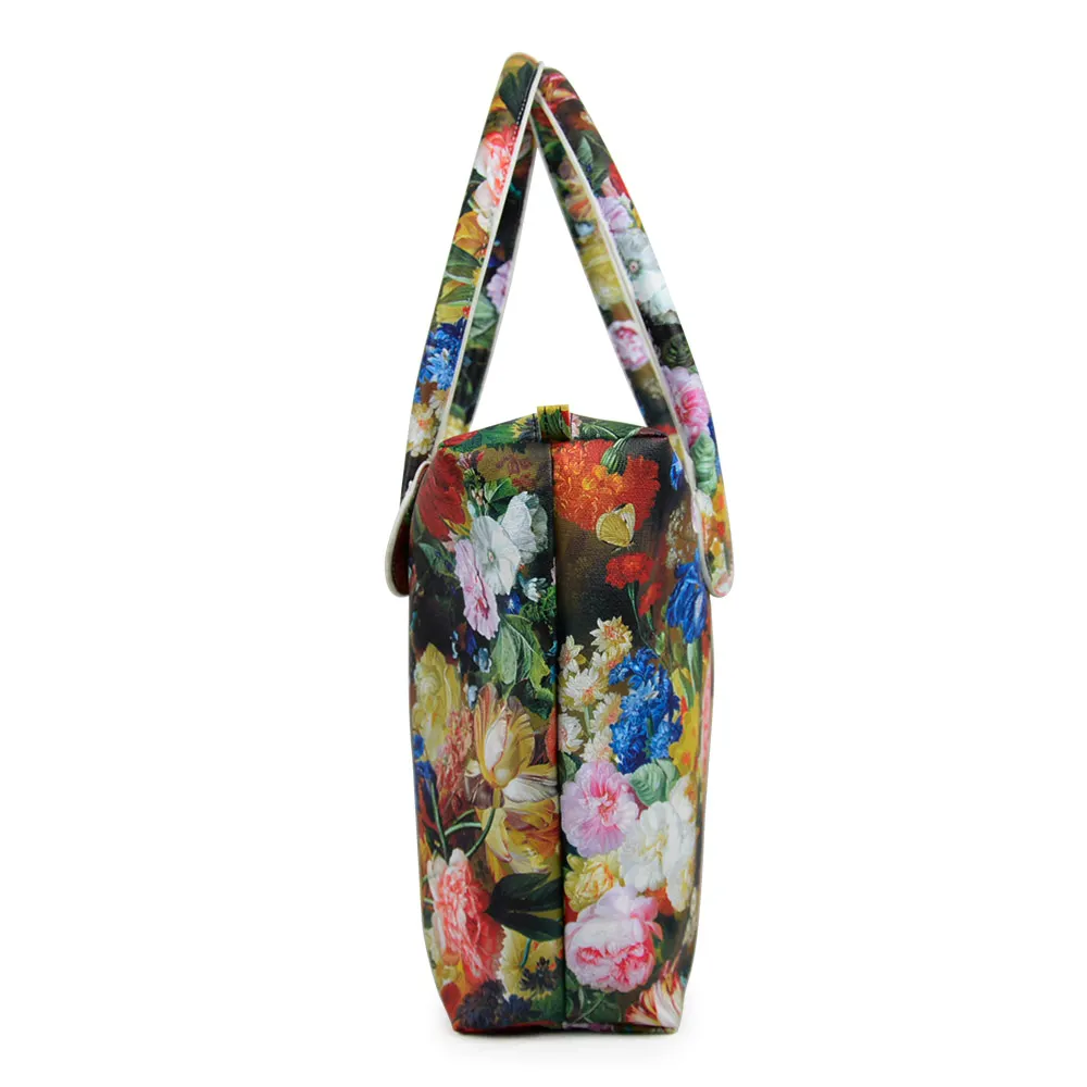 TANQU Big Waterproof Faux PU Leather Floral Insert Inner Pocket Plus Handle Combination for Classic Obag O Bag Women's Handbag