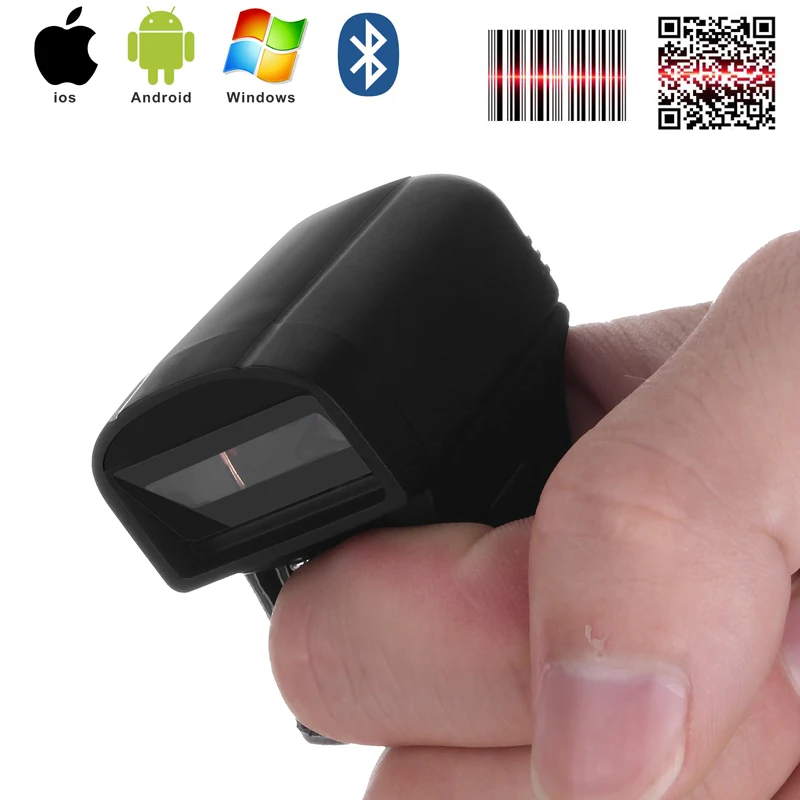 Free Shipping Mini Bluetooth Finger Ring 1D/2D Scanner Barcode Reader IOS Android Windows PDF417 DM QR Code 2D Wireless Scanner Free Shipping Mini Bluetooth Finger Ring 1D/2D Scanner Barcode Reader IOS Android Windows PDF417 DM QR Code 2D Wireless Scanner