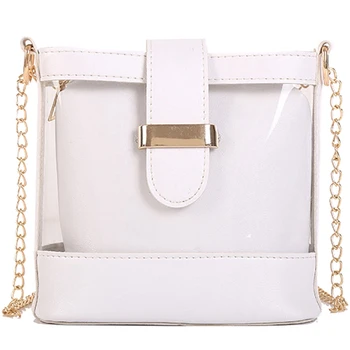 

Transparent Jelly Bag Hong Kong Style Portable Small Bag Female Fashion Chain Shoulder Messenger Bag