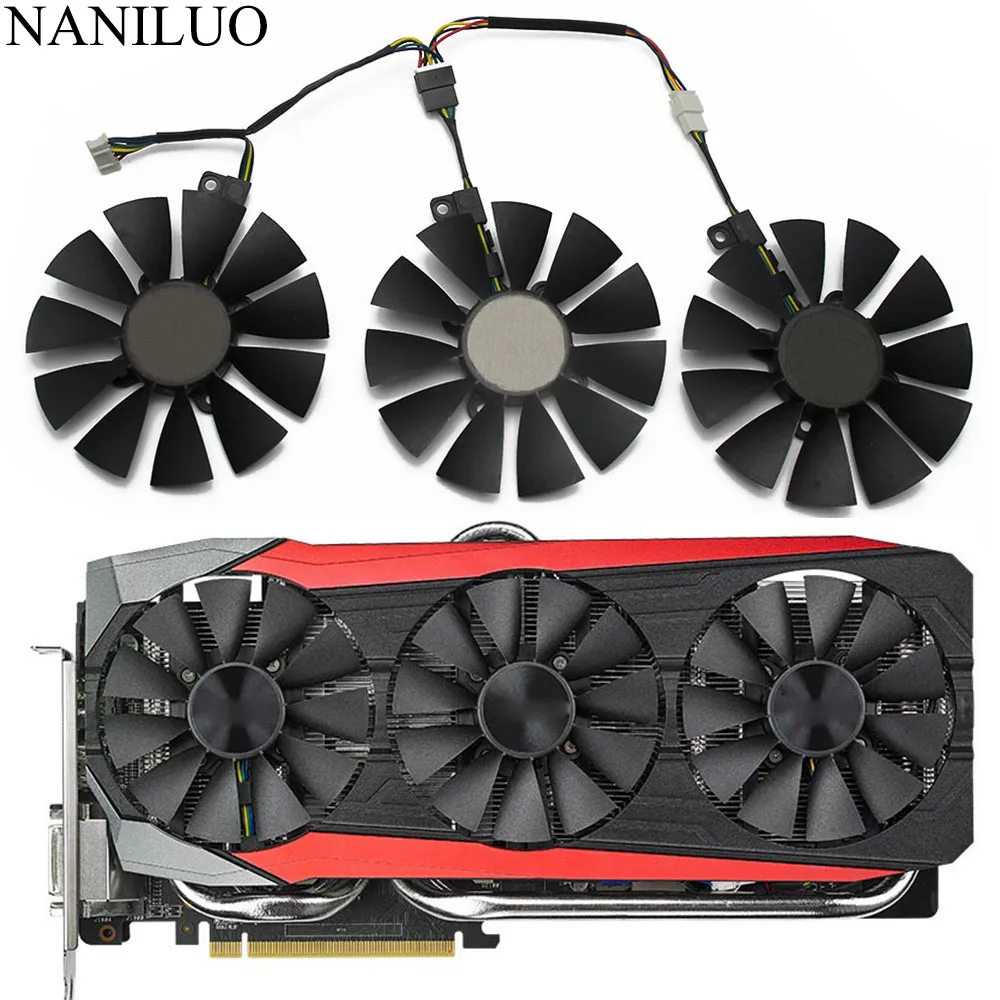 Игровой кулер 87 мм PLD09210S12HH PLD09210S12M для ASUS STRIX GTX980TI RX480/580 R9 390X/R9 390 GTX 1060 GTX1070 1070Ti