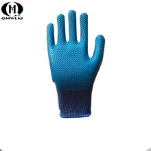 Рабочие перчатки из латексной резины с высоким захватом, Нескользящие, износостойкие, с сетчатой полосой из латекса, повышают трение, маслостойкие, износостойкие