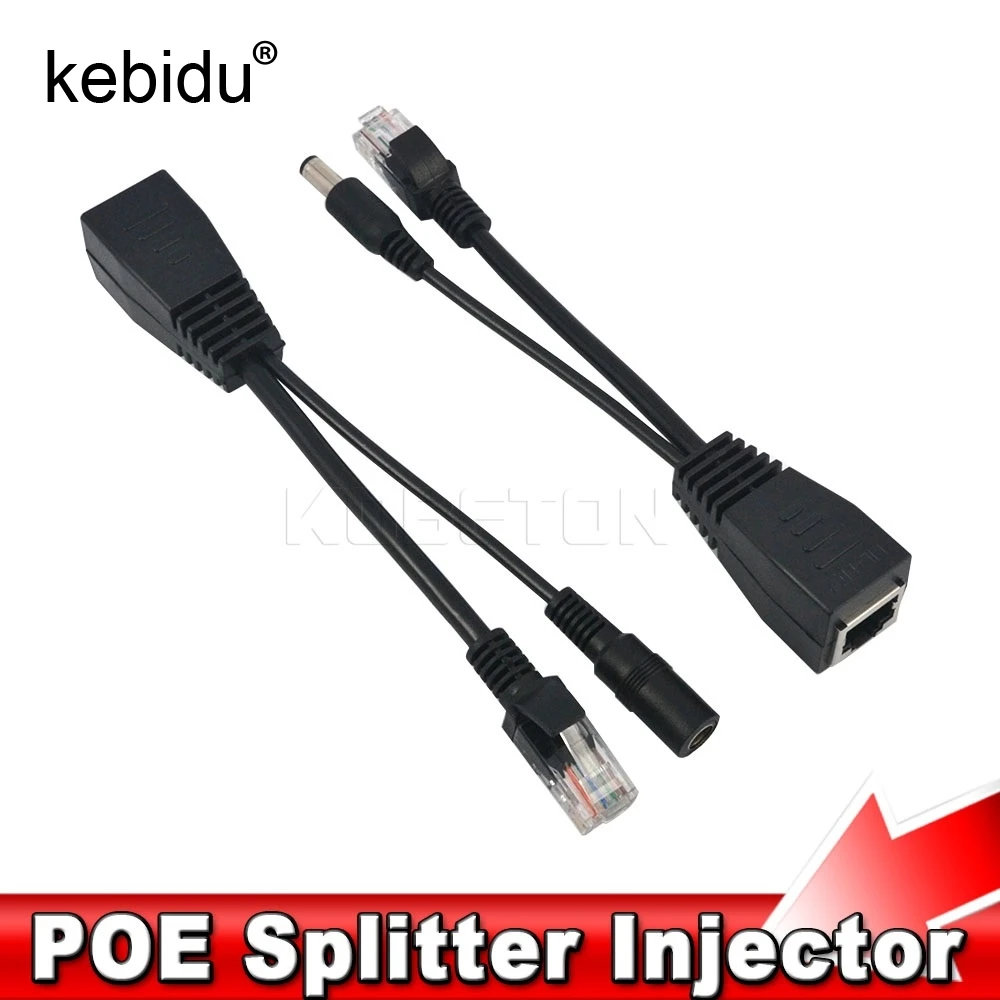 10 Pack Lot Power over Ethernet PoE Adapter Injector Splitter Kit 5v 12v 24v 48V