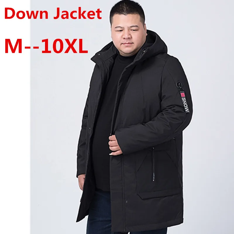10XL 8XL 6xl 5xl Новинка 2017 года X-долгая зима утка Подпушка куртка с капюшоном Мужская