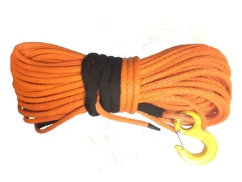 

1/2" x 100' UHMWPE Rope Synthetic Winch Line With Rock Guard Sleeve and Hook