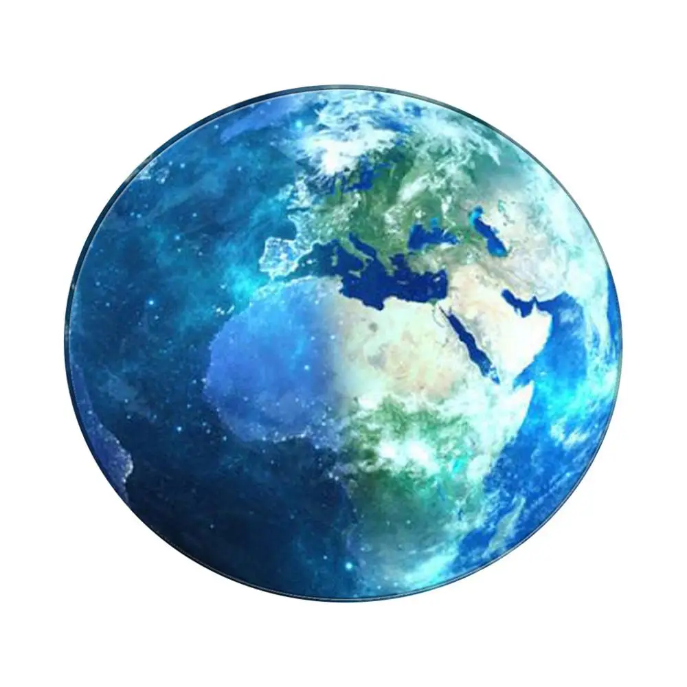 Space Star Earth Design Round Floor Mat Rug Living Room Bedroom Carpet Area Rug.